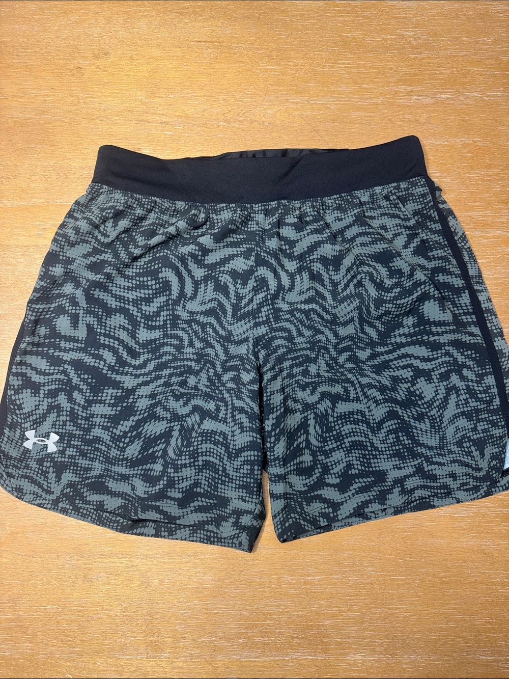 Under Armour Black and Gray Running Shorts with Subtle Logo